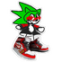 doodle of scourge the hedgehog with among drip air jordans